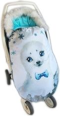 Dětský fusak Velvet s kožešinkou - WINTER LUXURY lachtan s tyrkysovou - BabyNellys - obrázek 2