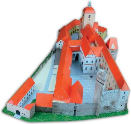 Hrad Strakonice Jednoduchá vystřihovánka - obrázek 4