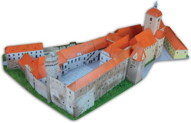 Hrad Strakonice Jednoduchá vystřihovánka - obrázek 6