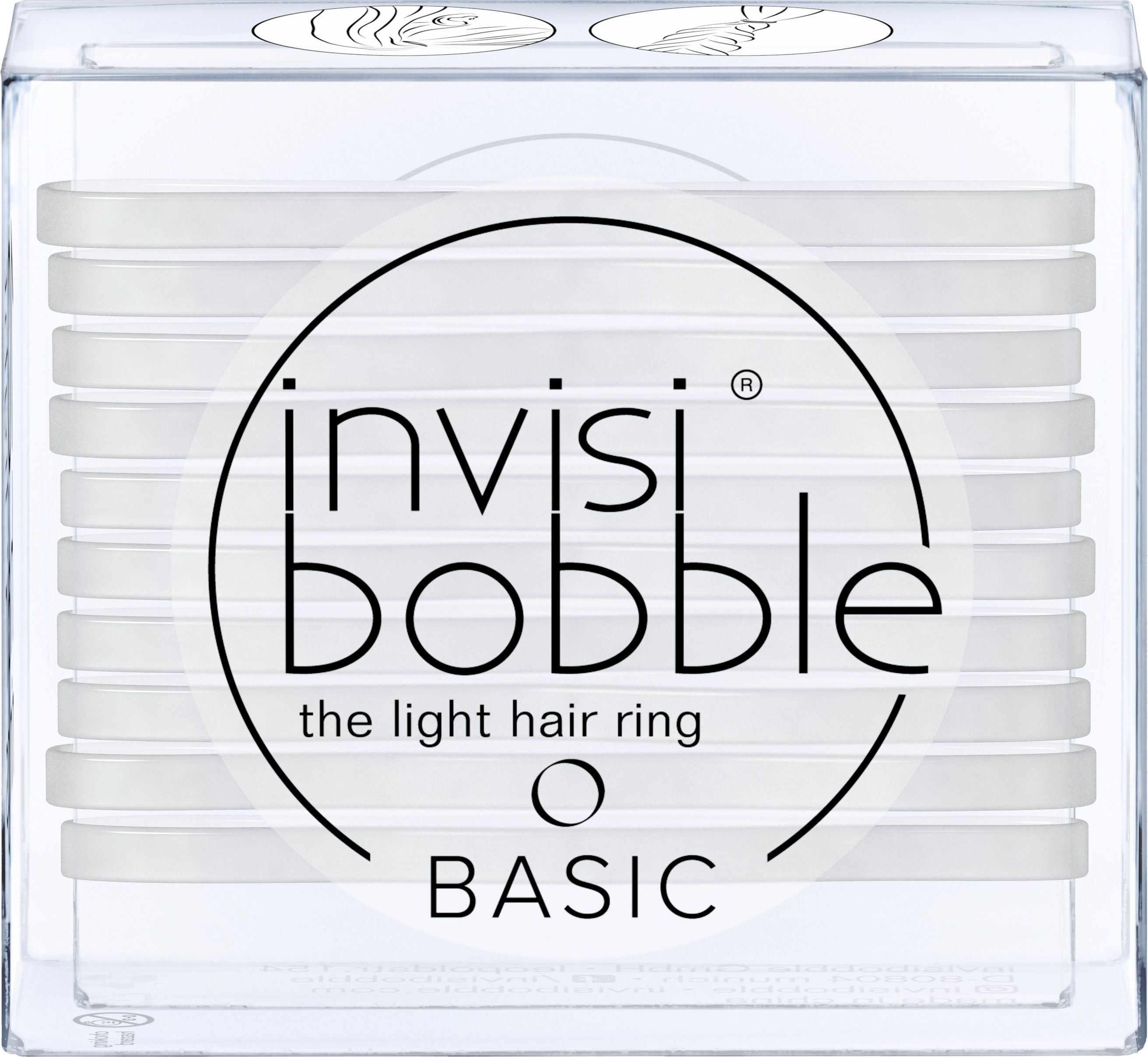 Invisibobble BASIC gumička do vlasů Crystal Clear - průhledná 10 ks - obrázek 1