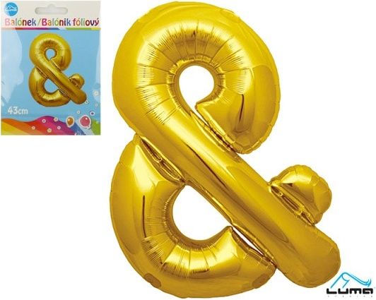 Balónek foliový "&" ZLATÝ - obrázek 1