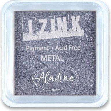Razítkovací polštářek Aladine Izink metalický, stř. modř - obrázek 1