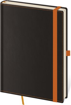 Zápisník BB434-5 Black Orange - linkovaný M - obrázek 1