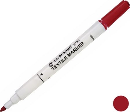 CENTROPEN Popisovač textil červený 3,5mm 2739 - obrázek 1