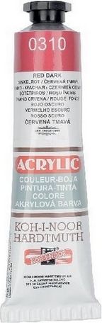 KOH-I-NOOR Akrylové barvy ACRYLIC červená tmavá 40ml - obrázek 1