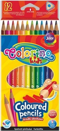 Pastelky trojhranné oboustranné 24 barev (12 ks) Colorino Kids - obrázek 1