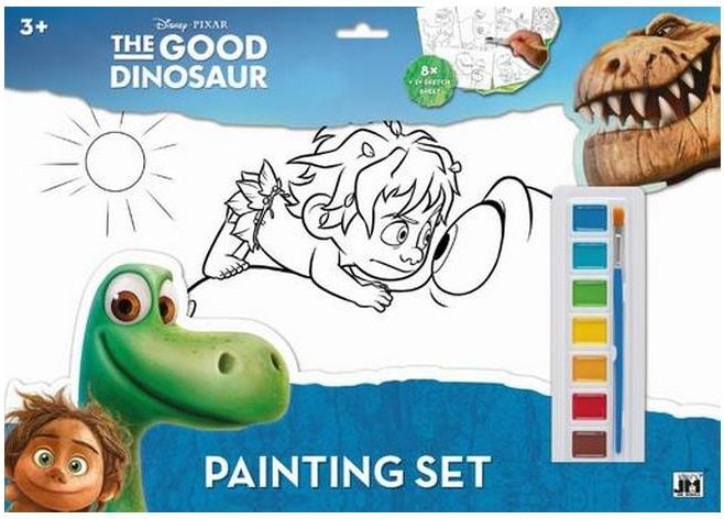 Omalovánky s barvami A3 Hodný Dinosaurus - obrázek 1
