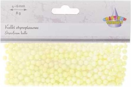 Kuličky z polystyrenu krémové 4-6mm 8g - obrázek 1