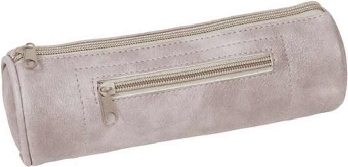 Pouzdro Chic grey 7,5 x 21 x 7,5 cm, postranní kapsa na zip - obrázek 1
