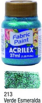 Barva na textil Glitter 37ml 213 Emerald Blue - obrázek 1