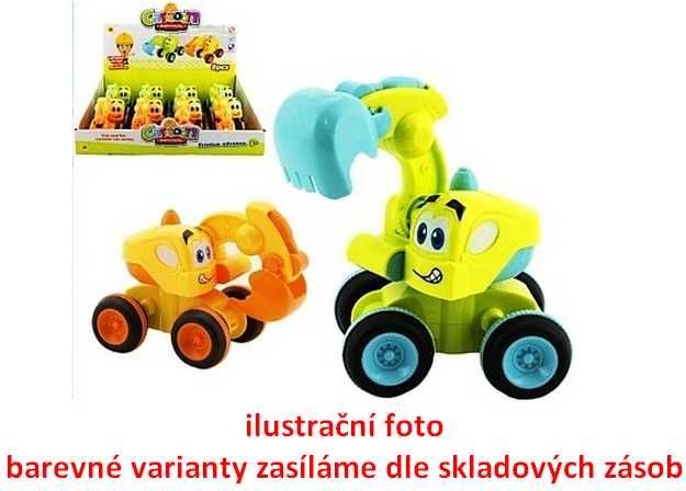 Bagr plast 15cm na setrvačník 2 barvy - obrázek 1