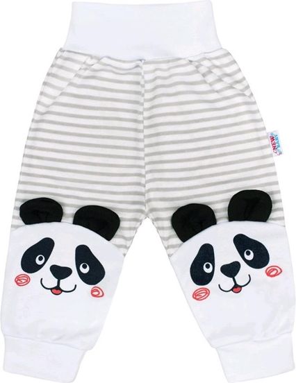 NEW BABY | New Baby Panda | Kojenecké tepláčky New Baby Panda | Šedá | 68 (4-6m) - obrázek 1