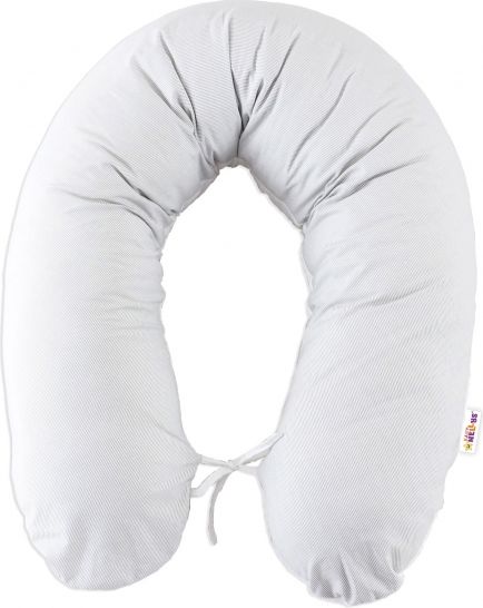 Baby Nellys Baby Nellys Kojící polštář - relaxační poduška 170 cm Teddy - šedý,bílý - obrázek 3