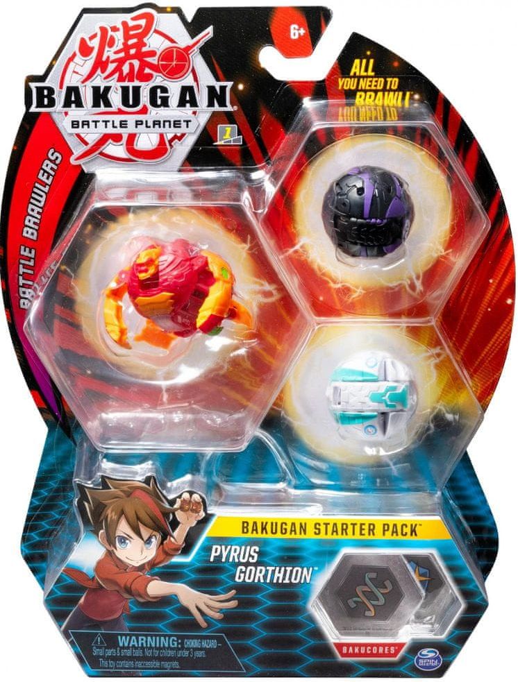 Spin Master Bakugan Startovací sada 3 ks Pyrus Gorthion - obrázek 1