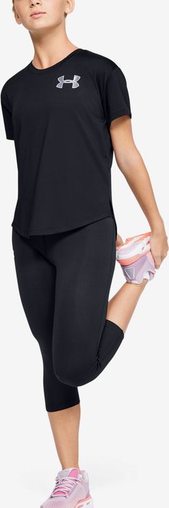 HeatGear® Triko dětské Under Armour | Černá | Dívčí | S - obrázek 2
