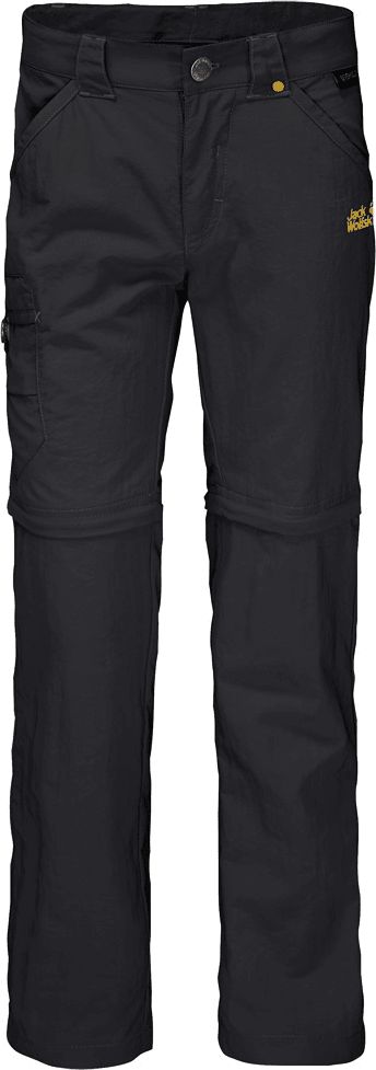 Jack Wolfskin dětské kalhoty SAFARI ZIP OFF PANTS K 116, černá - obrázek 1