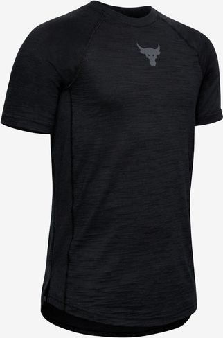 Project Rock Charged Cotton® Triko dětské Under Armour | Černá | Chlapecké | S - obrázek 1
