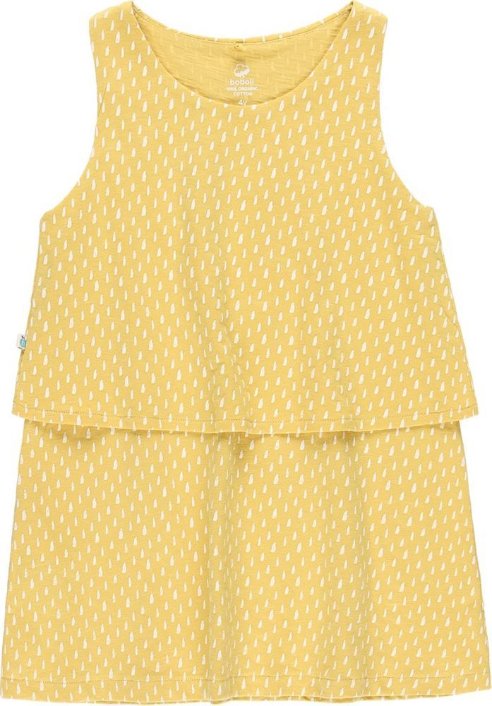 Boboli dívčí šaty s volánkem Organic Fruit 128 žlutá - obrázek 1