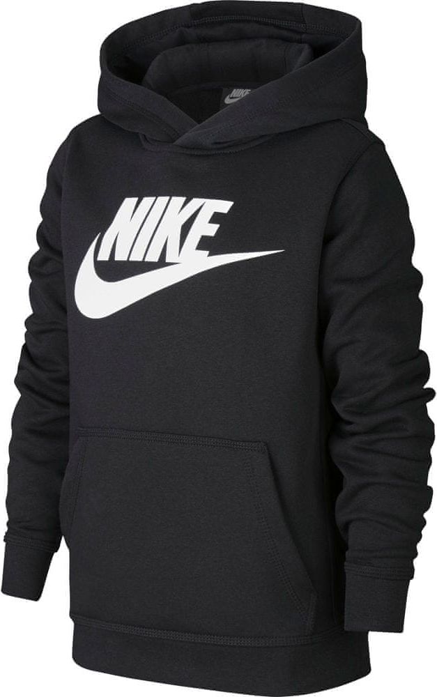 Nike chlapecká mikina NSW CLUB + HBR PO XS černá - obrázek 1