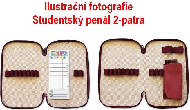 Studentský penál 2-patra "Sova" - obrázek 2