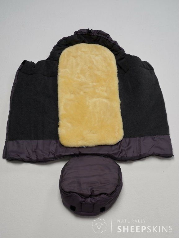 Naturally SheepSkins - Fusak do kočárku s merino vložkou Barva: modrá - obrázek 3