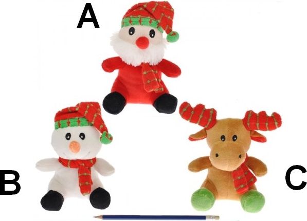 Postavička plyšová 15 cm vánoční mix variant či barev - obrázek 1