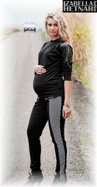 Těhotenské kalhoty XENIE  - šedé/grafit - M (38) / M - obrázek 3