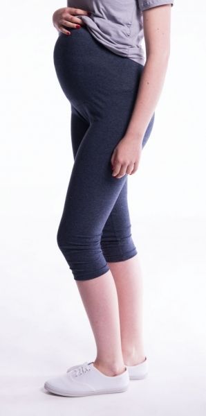 Těhotenské barevné legíny 3/4 délky - grafit - XXL (44) - obrázek 2