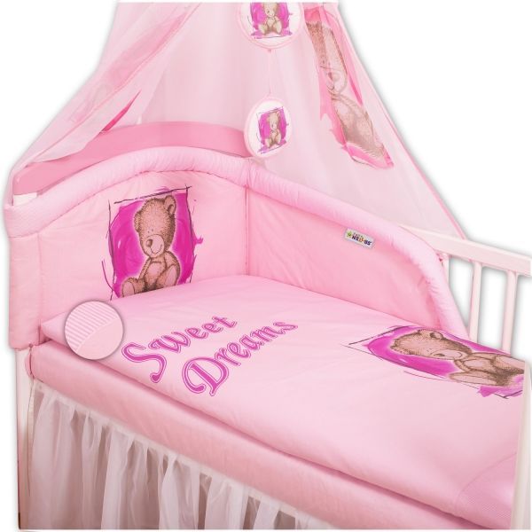 Povlečení  Sweet Dreams by Teddy  - růžový - 135x100 - obrázek 1