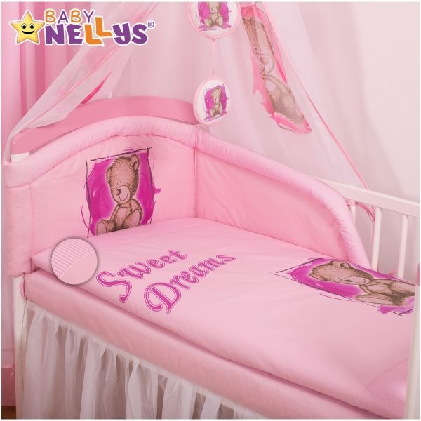 Povlečení  Sweet Dreams by Teddy  - růžový - 135x100 - obrázek 2