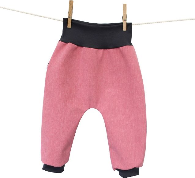 Breberky Softshellové kalhoty - Růžový melír Velikost EUR: 80/86 - obrázek 1