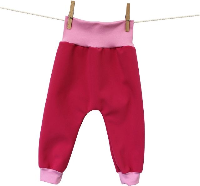 Breberky Softshellové kalhoty - Růžové Velikost EUR: 80/86 - obrázek 1