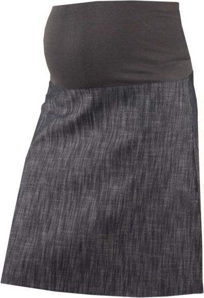 Elegantní těhotenská sukně DENIM - granát - L (40) - obrázek 2