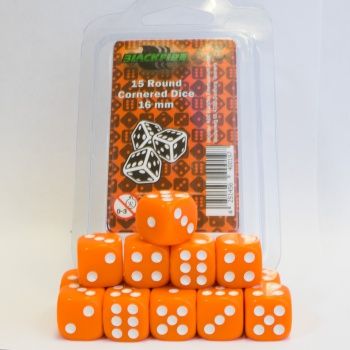 Set 15 kostek 16mm klasické - oranžové - obrázek 1