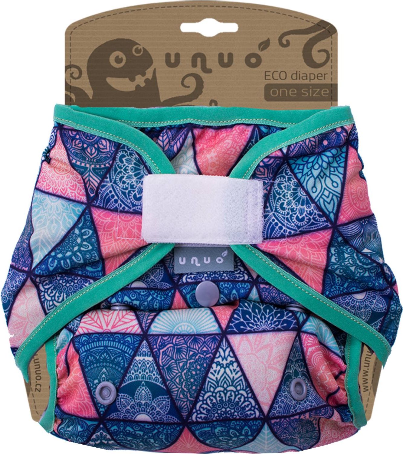 unuo Svrchní plena, Triangl mandaly, gumička mentol (Diapers covers with elastic band) Křidélka (Wings): NE - obrázek 1