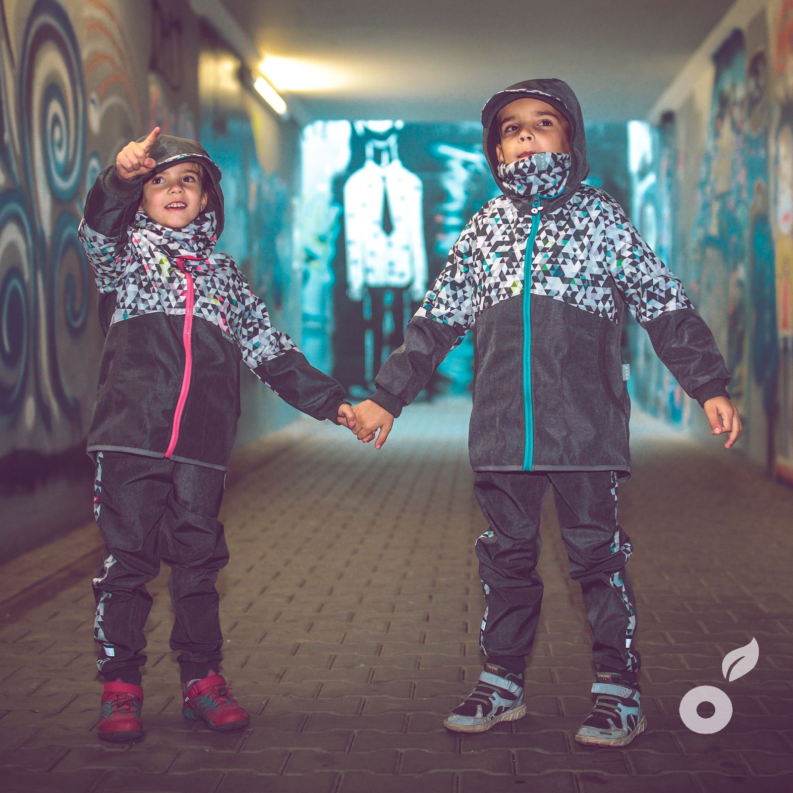 Unuo, Softshellové kalhoty s fleecem Street, Černá (Unuo Softshell kids trousers, black) Velikost (Size): 146/152 - obrázek 2