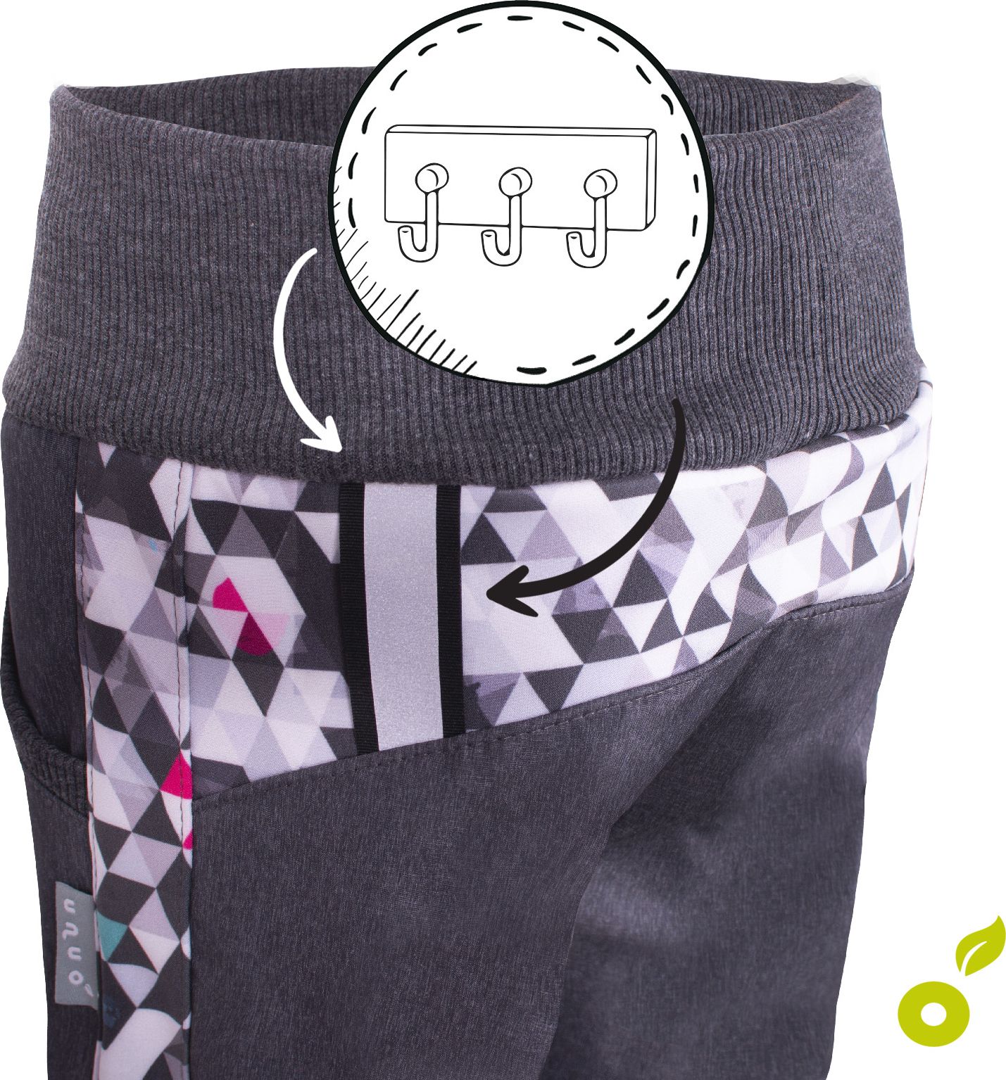 Unuo, Softshellové kalhoty s fleecem Street, Černá (Unuo Softshell kids trousers, black) Velikost (Size): 146/152 - obrázek 6