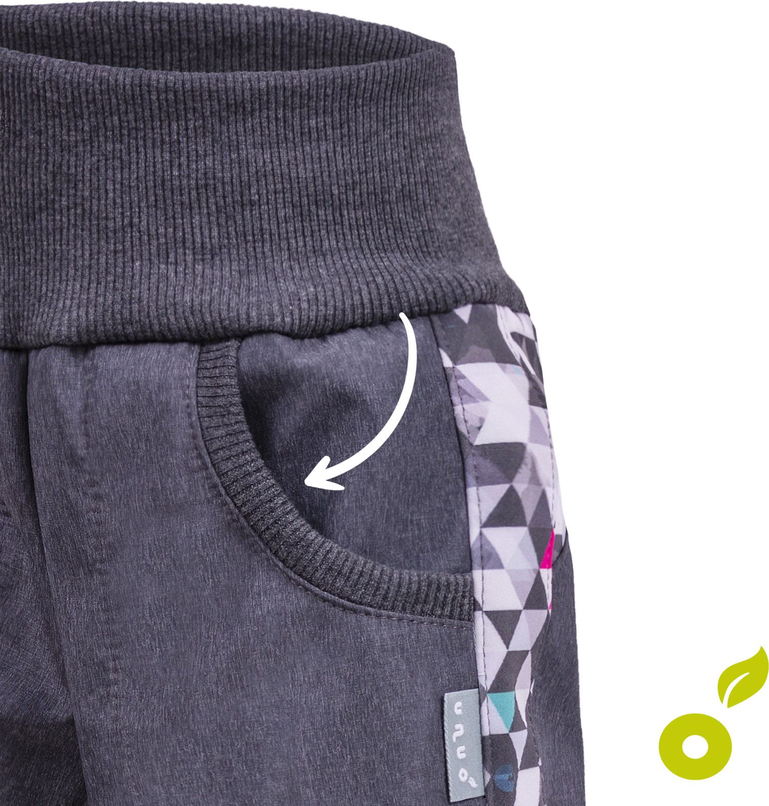 Unuo, Softshellové kalhoty s fleecem Street, Černá (Unuo Softshell kids trousers, black) Velikost (Size): 146/152 - obrázek 8