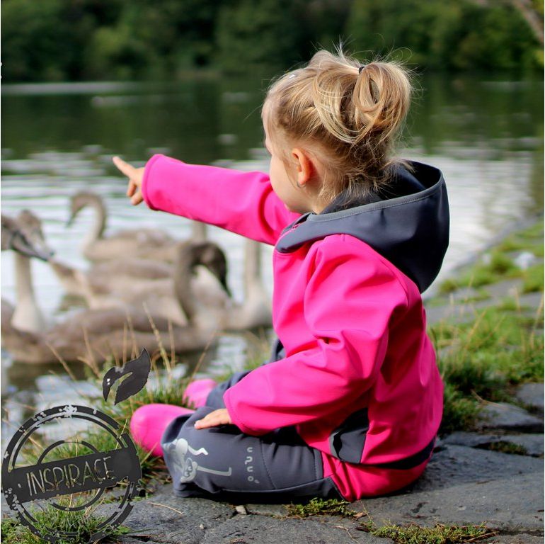unuo softshellové kalhoty s fleecem Tyrkysové + reflexní obrázek Evžen (Softshell kids trousers with fleece, turquoise) Velikost (Size): 128/134 - obrázek 5