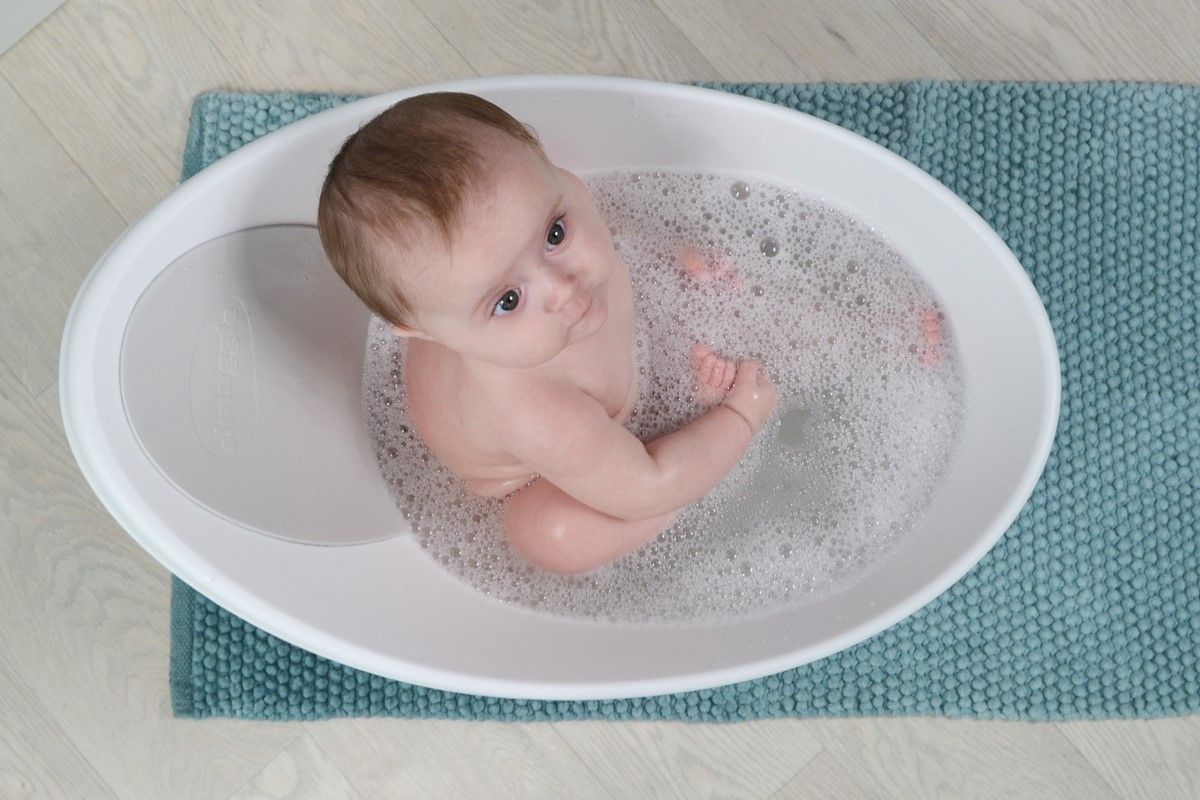 Shnuggle SHNUGGLE Vanička bílá s šedou opěrkou - obrázek 5