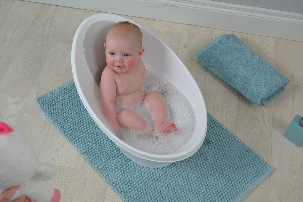 Shnuggle SHNUGGLE Vanička bílá s šedou opěrkou - obrázek 7