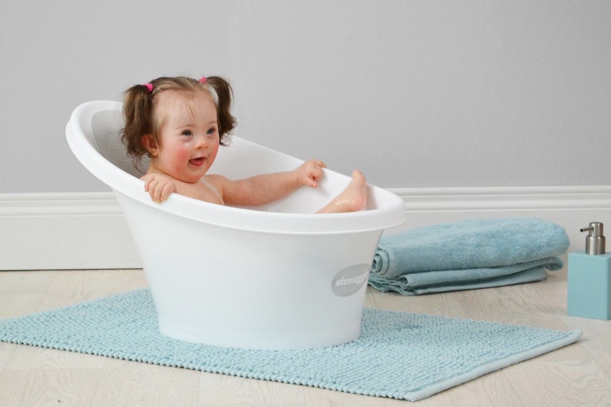 Shnuggle SHNUGGLE Vanička bílá s šedou opěrkou - obrázek 8