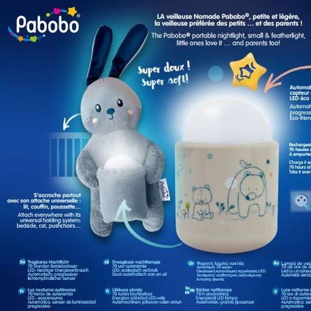 Pabobo  Automatické světlo Nomade GIFT BOX Bunny - obrázek 3