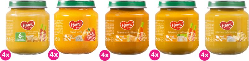 20x 125 g HAMI maso-zeleninový příkrm (MIX) - obrázek 1