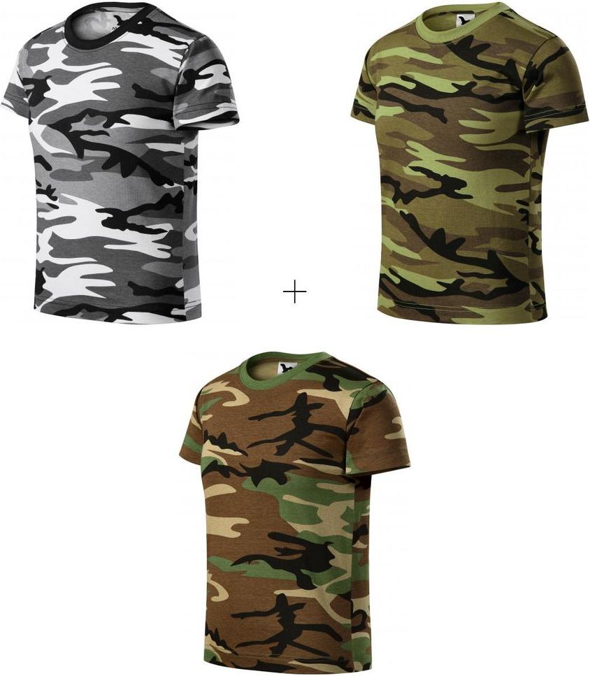 Malfini 3x Dětské tričko maskáčové (Camouflage gray + Camouflge green + Camouflage brown) - obrázek 1