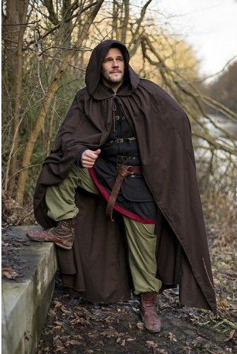 Fantasy Obchod Plášť Hraničář - hnědý (velikost: xl) - obrázek 1