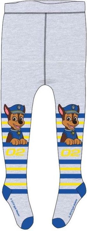 E plus M · Dětské / chlapecké punčocháče Tlapková patrola - Paw Patrol - motiv Chase 02 - šedé 98 / 104 - obrázek 1