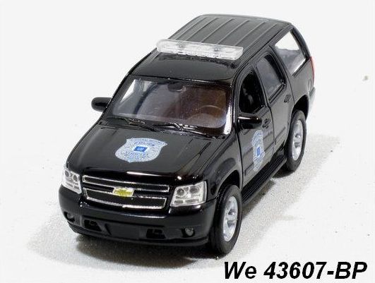Welly - Chevrolet Tahoe (2008) model 1:34 černý Police - obrázek 1