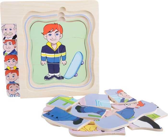 Small foot by Legler Small Foot Puzzle životní vývoj muže - obrázek 2