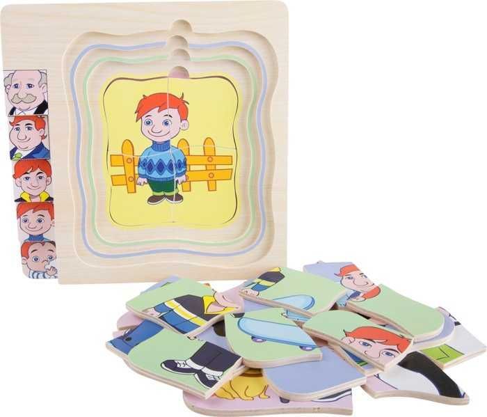 Small foot by Legler Small Foot Puzzle životní vývoj muže - obrázek 3